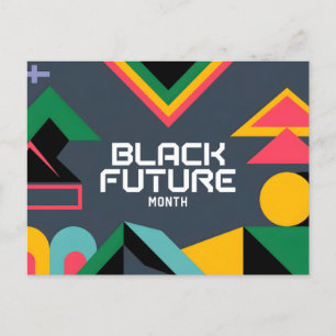 Cartes Pour Fêtes Annuelles Mois Futur Noir Dynamique Abstrait Des Géométrique