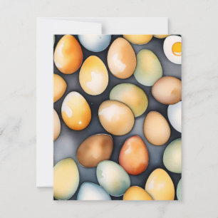 Cartes Pour Fêtes Annuelles Mois national de l'oeuf janvier C - Aquarelles