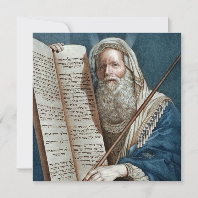 Cartes Pour Fêtes Annuelles Moïse et les dix commandements (Devant)
