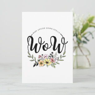Cartes Pour Fêtes Annuelles MOM à l'envers s'écrit WOW !