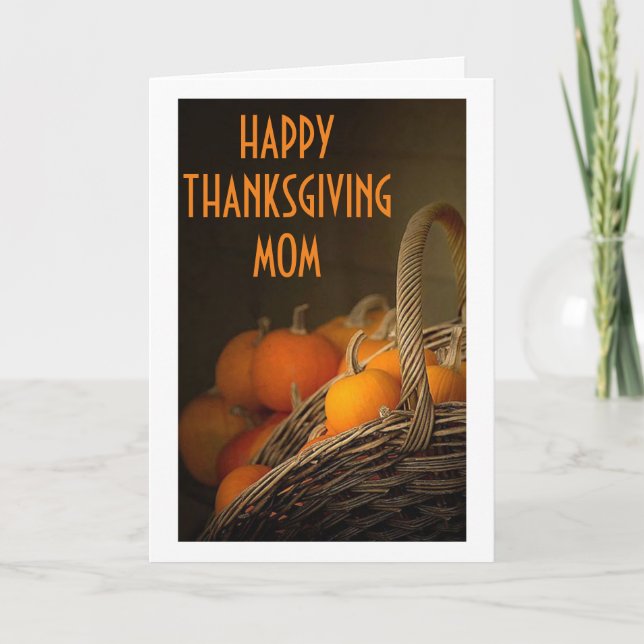 CARTES POUR FÊTES ANNUELLES MOM-BON THANKSGIVING DE VOTRE FAMILLE (OU AUTRE) (Devant)