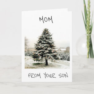CARTES POUR FÊTES ANNUELLES MOM EST LE MEILLEUR CADEAU JAMAIS "HIVER WONDERLAN