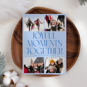 Cartes Pour Fêtes Annuelles Moments Joyeux Ensemble Multi Photo Bleu Glacé