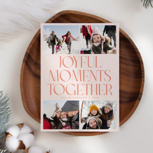 Cartes Pour Fêtes Annuelles Moments Joyeux Ensemble Peach Multi Photo