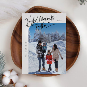 Cartes Pour Fêtes Annuelles Moments joyeux Ensemble Photo de Noël blanc