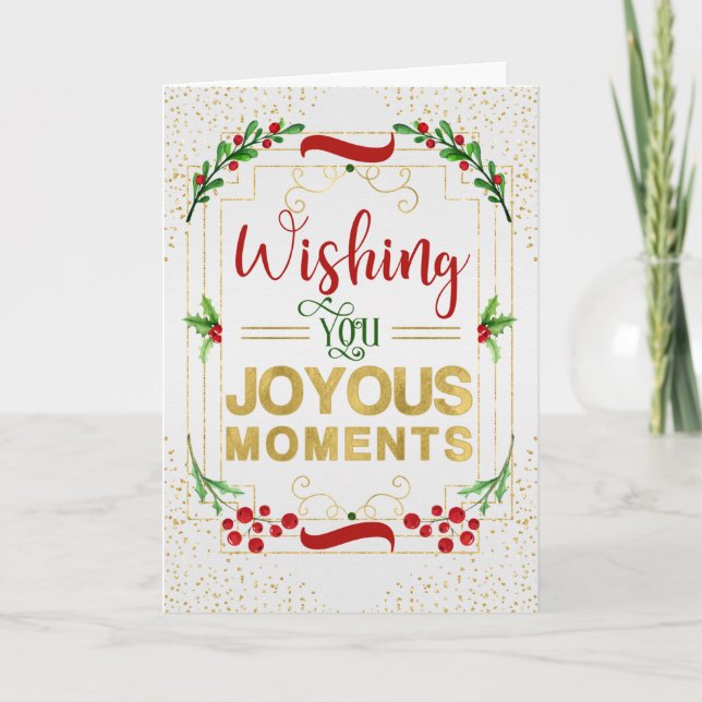 Cartes Pour Fêtes Annuelles Moments joyeux et plaisirs simples (Devant)