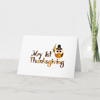 Cartes Pour Fêtes Annuelles Mon 1er Thanksgiving