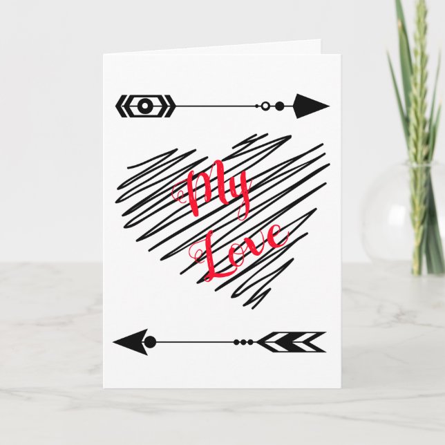 Cartes Pour Fêtes Annuelles Mon Amour (Devant)