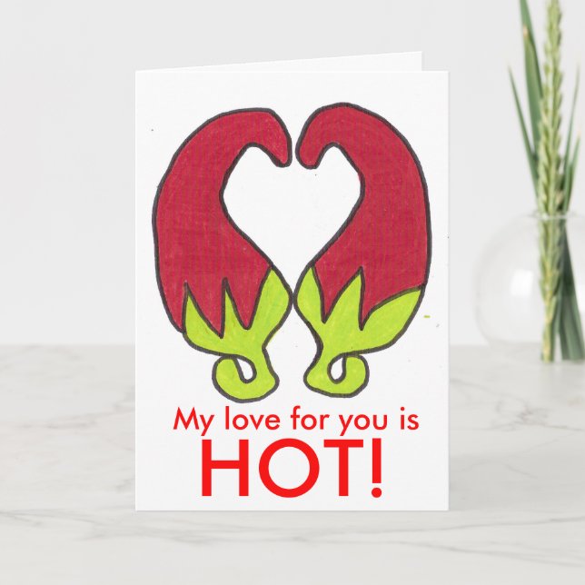 Cartes Pour Fêtes Annuelles Mon amour pour toi est, HOT ! (Devant)