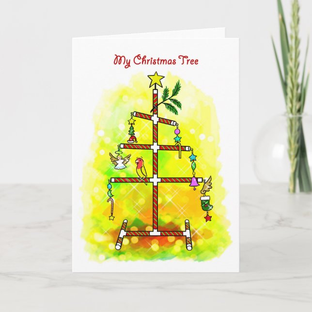 Cartes Pour Fêtes Annuelles Mon arbre de Noël (Devant)