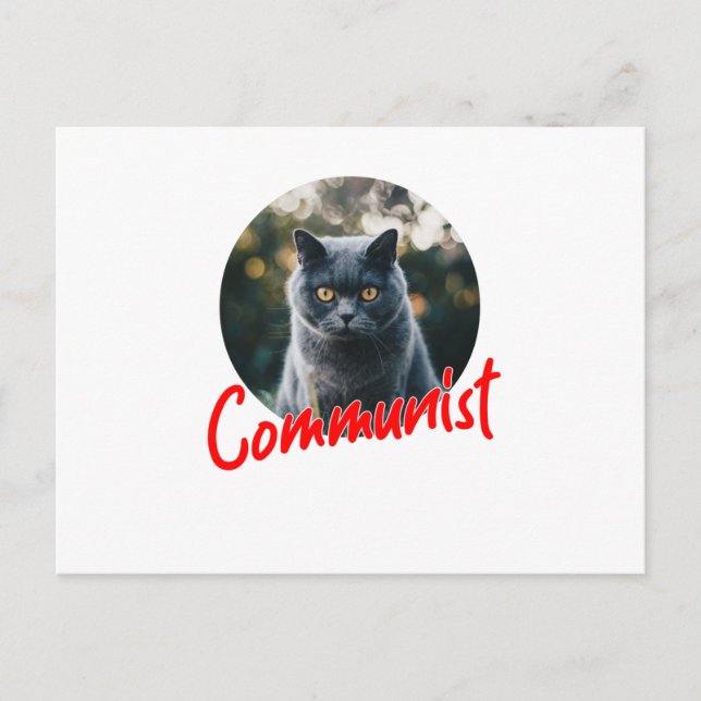 Cartes Pour Fêtes Annuelles Mon chat est communiste (Devant)