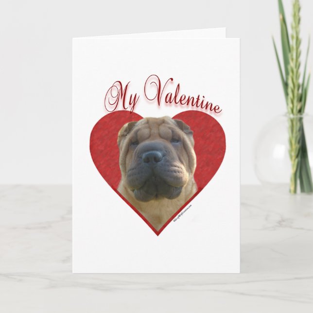 Cartes Pour Fêtes Annuelles Mon chinois Shar-Pei Valentine (Devant)