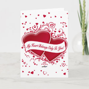 Cartes Pour Fêtes Annuelles Mon Coeur Ne Vous Appartient Qu'À Vous ! Cœurs rou