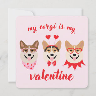 Cartes Pour Fêtes Annuelles Mon Corgi est mon Valentin