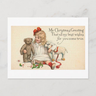 Cartes Pour Fêtes Annuelles Mon enfant de Noël avec l'ours en peluche