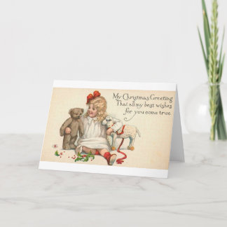 Cartes Pour Fêtes Annuelles Mon enfant de Noël avec Teddy Bear
