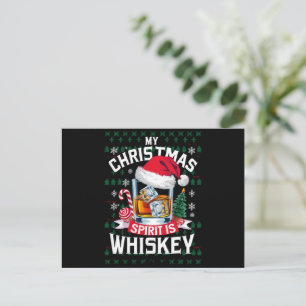 Cartes Pour Fêtes Annuelles Mon Esprit de Noël est Whiskey laide doux Noël P