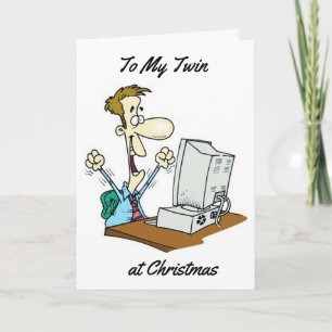 CARTES POUR FÊTES ANNUELLES MON ***FRÈRE JUMEAU*** À NOËL