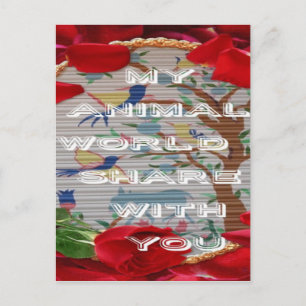 Cartes Pour Fêtes Annuelles Mon monde animal valentine.png