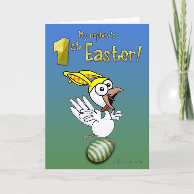Cartes Pour Fêtes Annuelles Mon neveu est la première Pâques. (Devant)