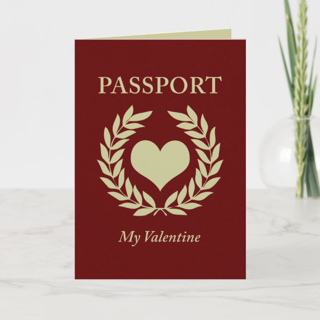 Cartes Pour Fêtes Annuelles mon passeport valentine (Devant)