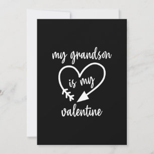Cartes Pour Fêtes Annuelles Mon petit-fils est mon Saint-Valentin Cute la Sain