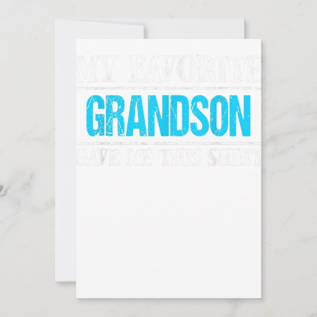 Cartes Pour Fêtes Annuelles Mon petit-fils préféré m'a donné ce cadeau familia (Devant)