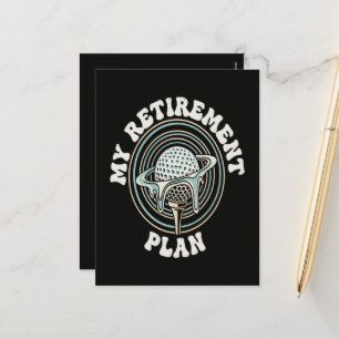 Cartes Pour Fêtes Annuelles Mon Plan De Retraite Golfe Retraité Golfeur