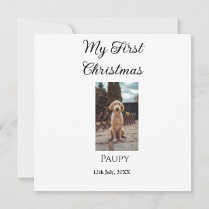 Cartes Pour Fêtes Annuelles Mon premier Noël ajouter nom animal chien chat ann