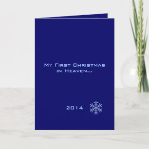 Cartes Pour Fêtes Annuelles Mon premier Noël au ciel Flocon de neige bleu