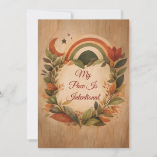 Cartes Pour Fêtes Annuelles Mon rythme est intentionnel   Esthétique de la vie
