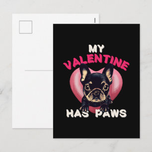 Cartes Pour Fêtes Annuelles Mon Valentin a des pattes amateur de chiens