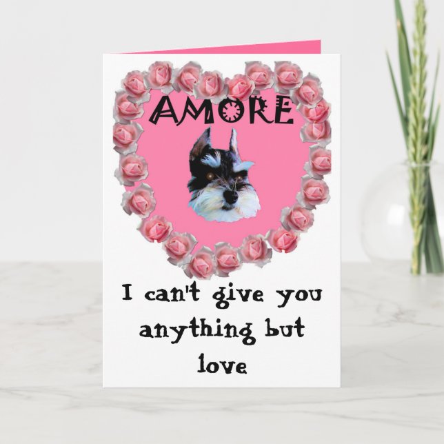 Cartes Pour Fêtes Annuelles Mon Valentine Amore, je ne peux pas vous donner (Devant)