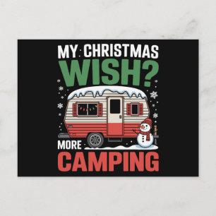 Cartes Pour Fêtes Annuelles Mon vœu de Noël Plus de camping Caravane Bonhomme