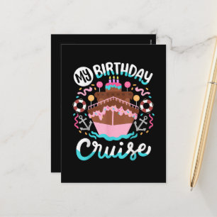 Cartes Pour Fêtes Annuelles Mon voyage en croisière d'anniversaire