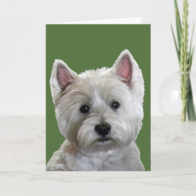 CARTES POUR FÊTES ANNUELLES MON WESTIE PARFAIT (Devant)