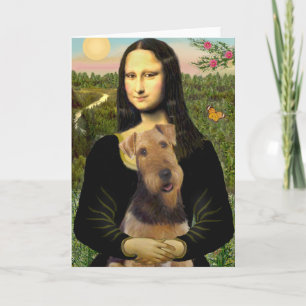Cartes Pour Fêtes Annuelles Mona Lisa - Airedale Terrier (#1)
