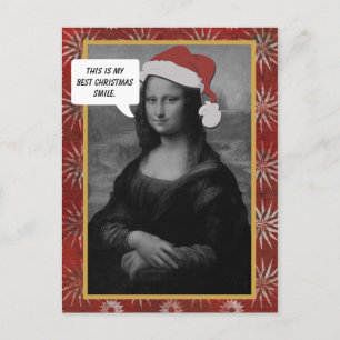 Cartes Pour Fêtes Annuelles Mona Lisa Christmas Smile Anti Christmas Card