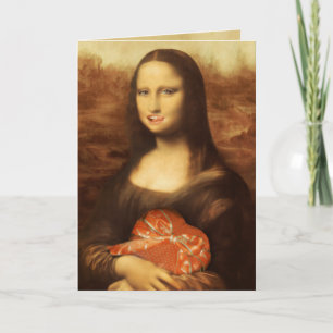 Cartes Pour Fêtes Annuelles Mona Lisa Coeur Saint Valentin Baiser