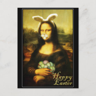 Cartes Pour Fêtes Annuelles Mona Lisa, Le Lapin De Pâques