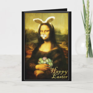 Cartes Pour Fêtes Annuelles Mona Lisa, Le Lapin De Pâques