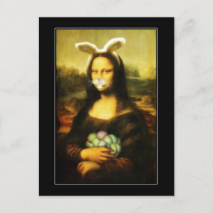 Cartes Pour Fêtes Annuelles Mona Lisa, Le Lapin De Pâques