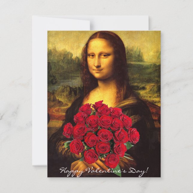 Cartes Pour Fêtes Annuelles Mona Lisa Saint Valentin (Devant)