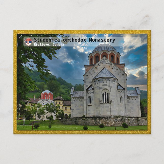 Cartes Pour Fêtes Annuelles MONASTÈRES SERBES - Monastère orthodoxe de Studeni (Devant)