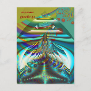 Cartes Pour Fêtes Annuelles Mondes intérieurs fractaux Joyeuses Fêtes