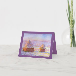 Cartes Pour Fêtes Annuelles Monet, Beau Art, Pile de foin blanc