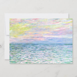 Cartes Pour Fêtes Annuelles Monet - Coucher de soleil à Pourville, art