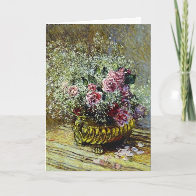 Cartes Pour Fêtes Annuelles Monet - Fleurs dans un pot (Devant)