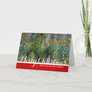 Cartes Pour Fêtes Annuelles Monet Garden Vetheuil Impressionim Peinture