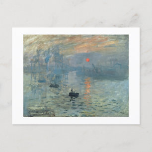 Cartes Pour Fêtes Annuelles Monet Impression Sunrise Soleil Levant Peinture Le
